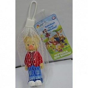 Фигурка из пластизоли для купания Капитошка - Спокойной ночи малыши – Хрюша, в сетке (Играем вместе, LX-FT1816sim)