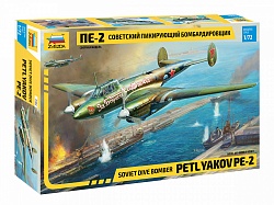 Модель сборная - Советский бомбардировщик - Пе-2 (Zvezda, 7283з) - миниатюра