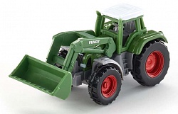 Игрушечная модель - Трактор Fendt с фронтальным погрузчиком, 1:55 (Siku, 1039k) - миниатюра
