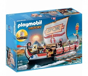 Игровой набор из серии Римляне и Египтяне: Корабль Римских воинов (Playmobil, 5390pm)