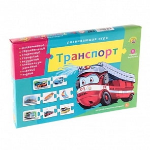 Игра настольная из серии Ассоциации цепочкой – Транспорт (Рыжий кот, ИН-9923)