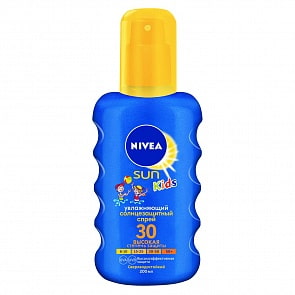 Детский цветной солнцезащитный спрей SPF 30+, 200 мл (Nivea, 85403)