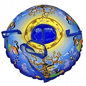 Санки надувные тюбинг эксклюзив Ведьмочки, с автокамерой, диаметр 81 см. (RT, 6762rt)