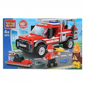Конструктор Город мастеров – Пожарная машина, с фигуркой, 185 деталей (Город мастеров, 3573-LL)