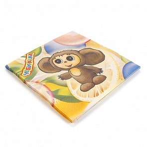 Салфетки Чебурашка Весёлый праздник 12 шт (Веселый праздник, SAL-CH-12)