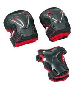 Комплект защиты Grant, размер M, black-red/черно-красный (Hudora, 83315)