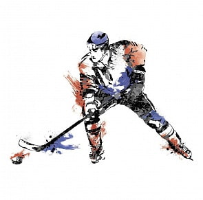 Наклейки для декора - Чемпионат по хоккею (Roommates, RMK2573GMk)