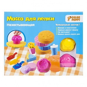Набор не застывающей массы для лепки - Веселое кафе, 40 г, аксессуары (Color Puppy, 95365)