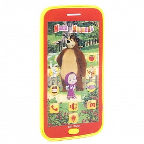 Сенсорный телефон из серии Маша и Медведь, свет и звук (Умка, B1513796-R)
