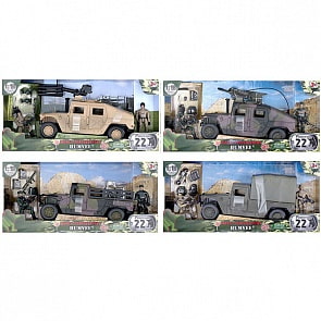 Игровой набор - WP. Humvee, масштаб 1:18, 2 фигурки, 4 вида (World Peacekeeper, MC77023)