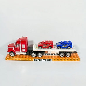 Трейлер инерционный с 2-мя машинками, разные цвета (Q178-H11167) (ассортимент)