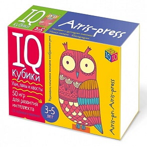Умные кубики. Уши, лапы и хвосты - 50 игр для развития интеллекта (Айрис Пресс, 25440АП)