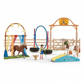 Игровой набор - Прыжки в конюшне (Schleich, 72149)