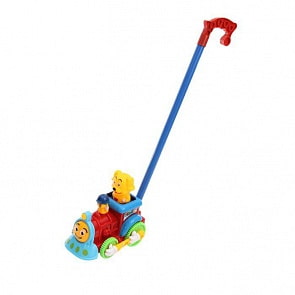 Каталка Тилибом – Паровозик с мишкой-машинистом (Тилибом, Т80588)