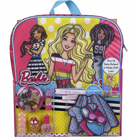 Игровой набор детской декоративной косметики - Barbie с рюкзаком 