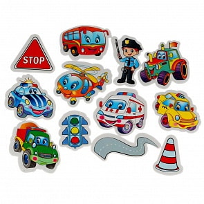 Набор стикеров для ванны – Машинки, 12 штук (Капитошка, EV12-CAR)