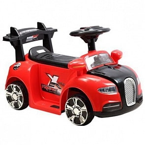 Машина на аккумуляторе 6V4,5AH, мотор 12W, с пластиковыми колесами, свет и звук, красная (Bugati, ST00038-RDsim)