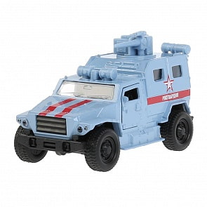 Броневик Волк Росгвардия, инерционный, открываются двери, 12 см (Технопарк, SB-17-60-B-GB-WB)