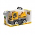 Строительный грузовик-экскаватор с водителем, 22 см  - миниатюра №1