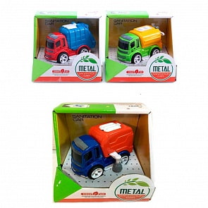 Мусоровозка инерционная из металла, 3 вида (Junfa, 0783-59)