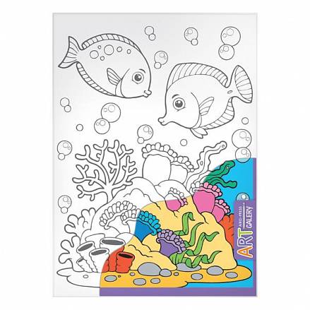 Раскраска на бумажном холсте из серии Арт Галерея средняя – Морское дно 