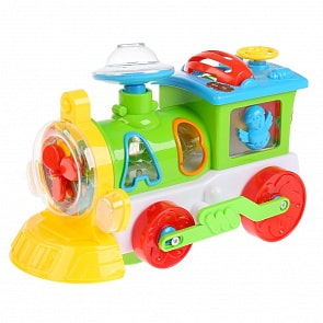 Каталка-сортер - Паровозик, свет и звук (1121278)