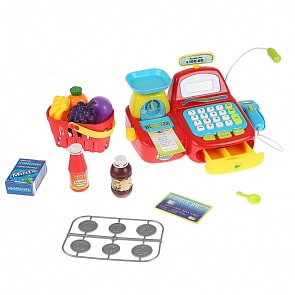 Кассовый аппарат с продуктами и аксессуарами, свет и звук (B1818831)