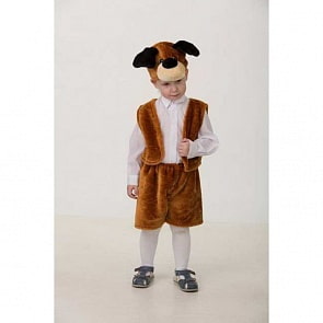 Костюм карнавальный Собачка Тузик с мехом, размер 28 (Батик, 154-110-56)