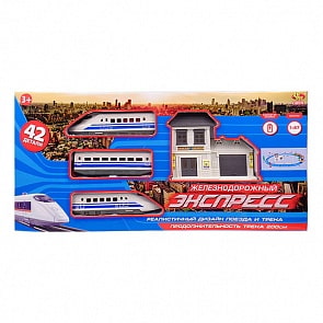 Железная дорога - Экспресс, 200 см, 42 предмета (ABtoys, C-00195)