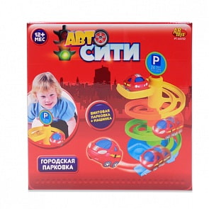 Парковка - АвтоСити, 4-х уровневая, в наборе с машинкой (ABtoys, PT-00732)
