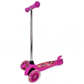 Детский трёхколёсный самокат Сказочный патруль со светом управление наклоном (Сказочный патруль, C08611-SP)