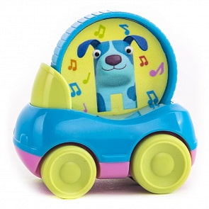 Машинка - Собачка Гав-Гав, с кругом (Деревяшки, 18WMN02)