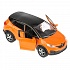 Джип Renault Kaptur оранжево-черный, 12 см, открываются двери, инерционный механизм  - миниатюра №4