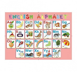 Настольное детское издание - Алфавит английский. Учимся писать буквы с комплектом цветных маркеров  (РУЗ Ко, Кр650п)