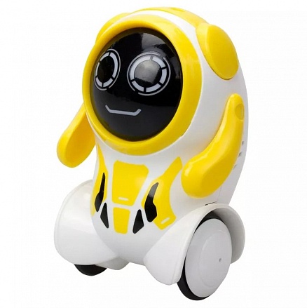 Робот Покибот, бело-желтый круглый 