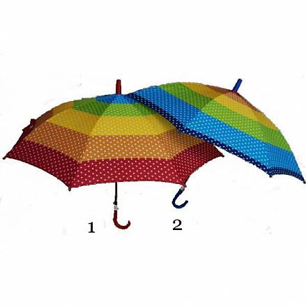Зонт детский со свистком - Горошек, цветной, 45 см 