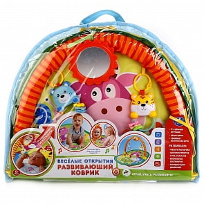 Коврик детский - Веселые открытия, прямоугольный с дугой для новорожденных (Умка, B1605969-RUsim)
