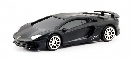 Металлическая машина - Lamborghini Aventador LP 750-4 Superveloce, 1:64, черный матовый 