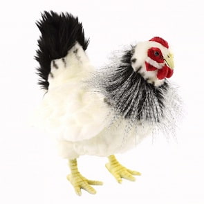 Мягкая игрушка Курица черно-белая, 27 см (Hansa, 7332)