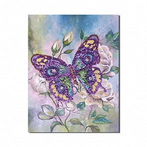 Мозаика из пайеток на холсте - Бабочка (Волшебная мастерская, МХ-15)