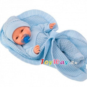 Кукла Гектор в голубом, озвученная, 37 см (Antonio Juans Munecas, 1446B)