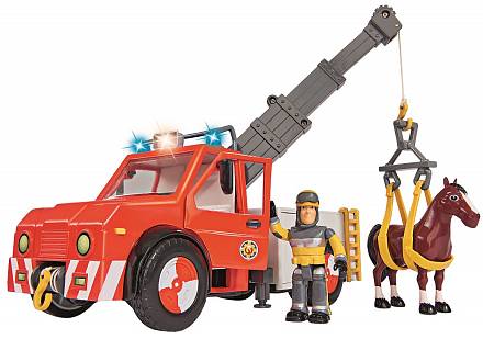 Игровой набор - Пожарный Сэм Машина - Феникс с фигуркой пожарного и лошадью 