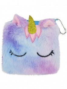 Кошелек плюшевый - Единорог Warm Dreams, фиолетовый, серия 2 (МихиМихи, MM08644)