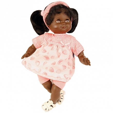 Кукла мягконабивная Санни темнокожая, 32 см 