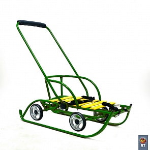 Санимобиль на колесах "Премиум", педальный принцип - зеленые (RT, 4951RT)