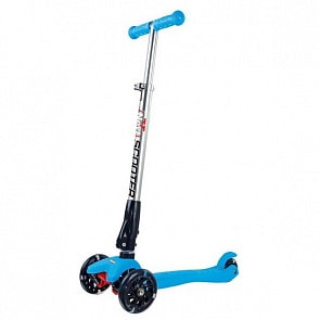Трехколесный самокат, алюминиевая рама, нагрузка до 50 кг, голубой (Next, MAXI-F-BLUEsim)