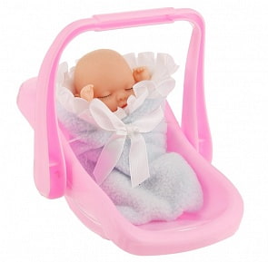 Пупсик в люльке-переноске (1toy, Т14152) (ассортимент)