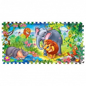 Коврик сборный - Мамонтенок, 8 сегментов (Играем вместе, FS-MAM)