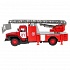 Машина Пожарная УРАЛ 15,5 см свет-звук открываются капот и двери инерционная металлическая  - миниатюра №8