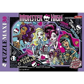 Пазл Maxi 30 элементов 21 х 29 см Школа Монстров/Monster High (Hatber, 30ПЗ4_13012)